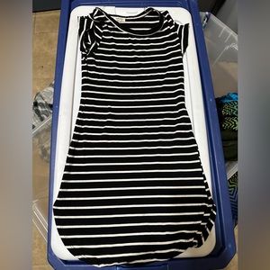 Black and white striped tshirt dress
